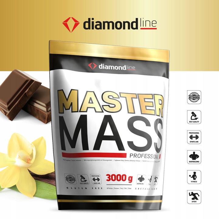 Hi TEC DIAMOND LINE MASTER MASS 1000g GAINER MASA