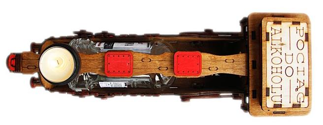 POCIĄG NA FLASZKĘ +WAGON PREZENT URODZINY 18 30 40