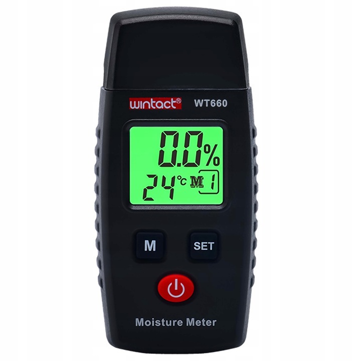 WILGOTNOŚCIOMIERZ MIERNIK WILGOTNOŚĆ DREWNA BETONU CEGŁY GIPSU KOMPAKTOWY