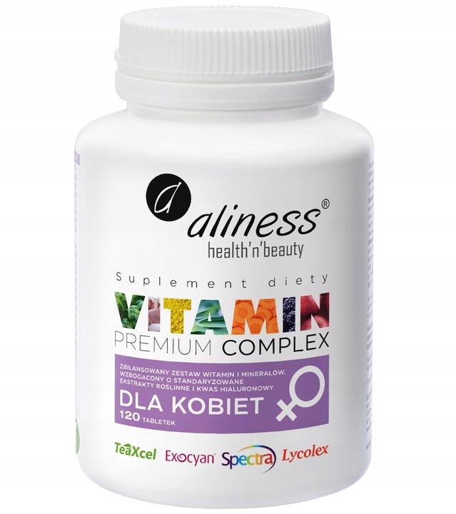 Aliness Premium Vitamin Complex 23 WITAMINY I MINERAŁY DLA KOBIET 120tab