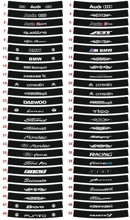 NAKLEJKA - PAS NA SZYBĘ ZEWNĘTRZNY