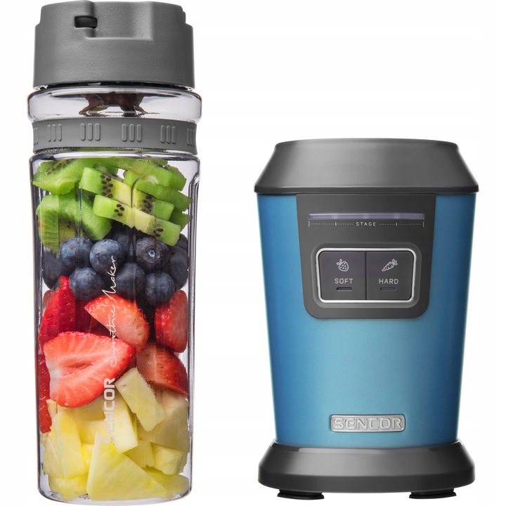 Blender kielichowy do smoothie 800W 0,6L niebieski tritan Sencor SBL 7172BL