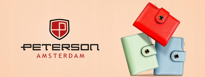 PETERSON duży portfel damski pojemny poziomy portmonetka skóra eko