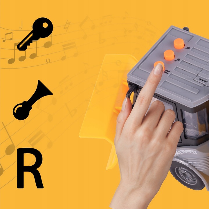 AUTO POJAZD ODŚNIEŻARKA DO ŚNIEGU SPYCHACZ ULICZNY LED DŹWIĘK NA BATERIE