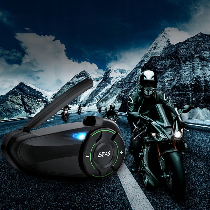 INTERKOM MOTOCYKLOWY EJEAS Q8 DO 6 KIEROWCÓW JEDNOCZEŚNIE RADIO FM BT 5.1