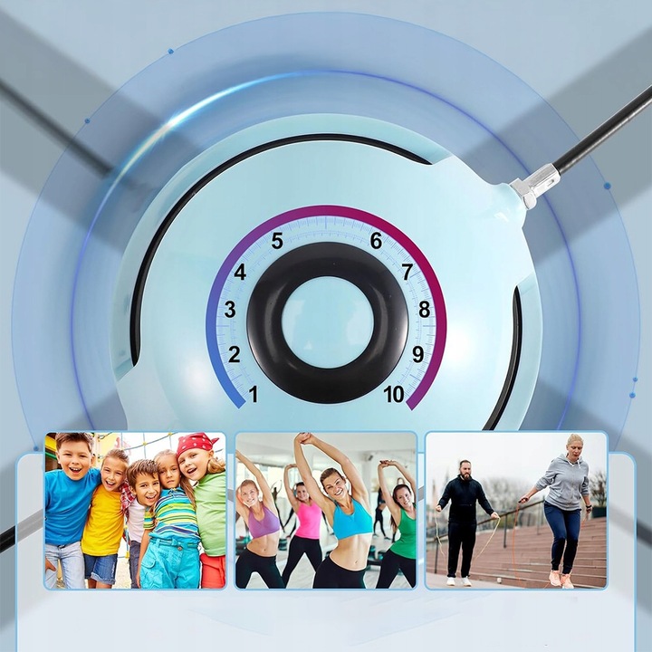 INTELIGENTNA AUTOMATYCZNA ELEKTRYCZNA SKAKANKA 10 PRĘDKOŚC Z LICZNIKIEM LED