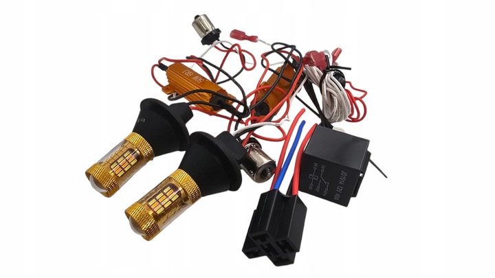 KIERUNKOWSKAZY LED PY21W BAU15S 1156 DRL ŚWIATŁA DZIENNE 2w1 ULTRA MOCNE