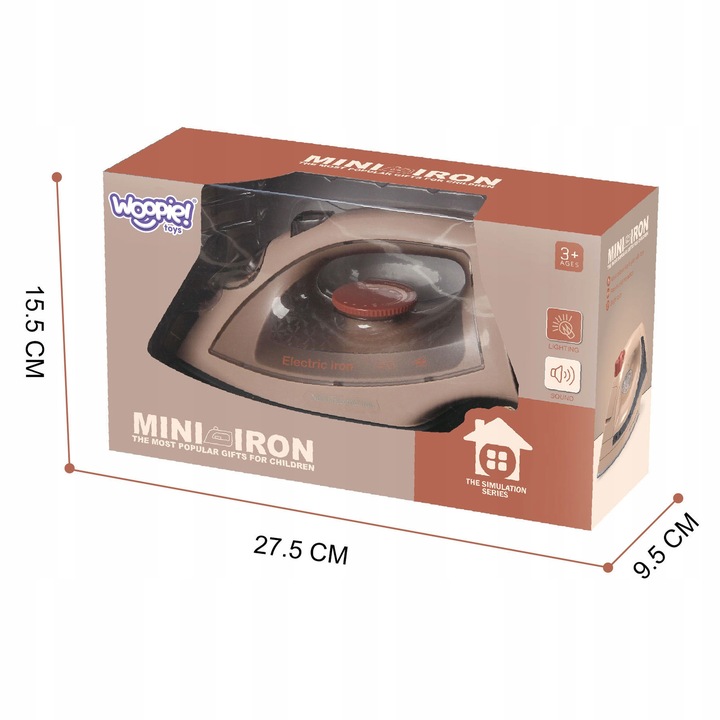 ŻELAZKO ZE SPRYSKIWACZEM ŚWIATŁEM I DŹWIĘKIEM DLA DZIECI WOOPIE