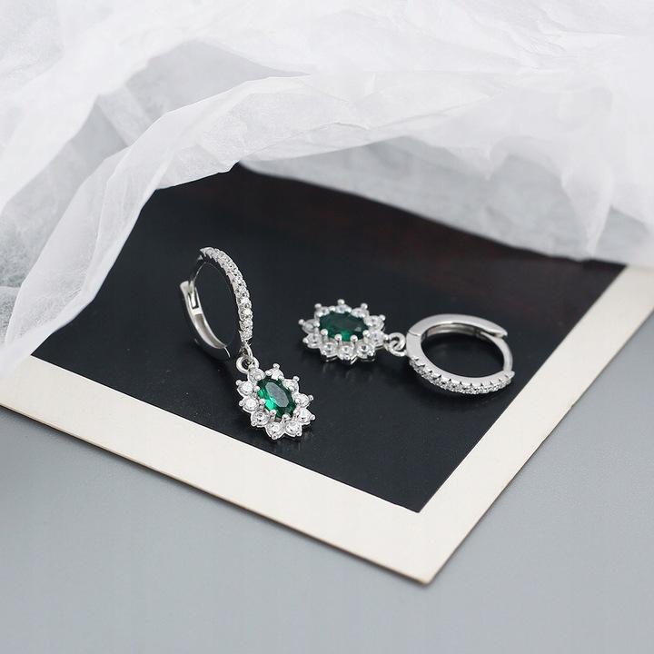 KOLCZYKI SREBRNE PRÓBA 925 WISZĄCE Retro SREBRO KOŁA Angielskie Zapiecie