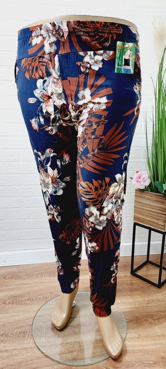 ALLADYNKI SPODNIE HAREMKI -plus size -BAWEŁNA -727