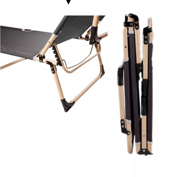 Leżak Ogrodowy Łóżko Polowe Z Materacem Do Domu Ogrodu Na Biwak