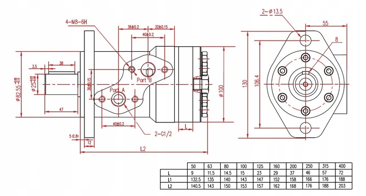 Silnik hydrauliczny BM2 160 BMR OMR SMR
