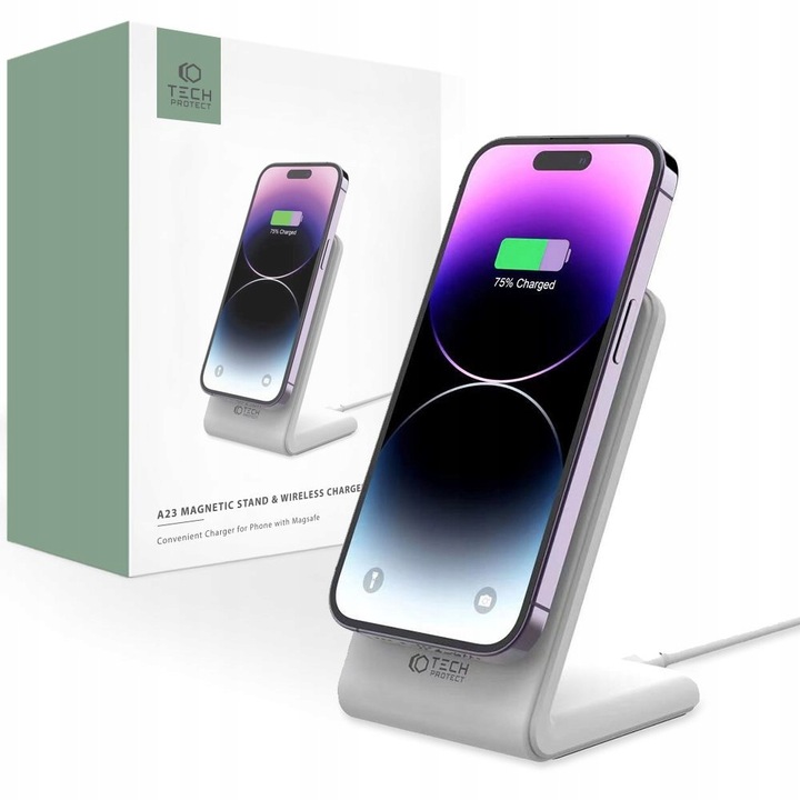 ŁADOWARKA INDUKCYJNA DO MAGSAFE NA IPHONE 12 13 14 15 - STANDBY MODE iOS17