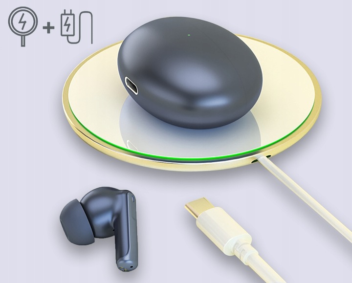 SŁUCHAWKI BEZPRZEWODOWE DOUSZNE ANC + ENC XY-70 DWA MIKROFONY WODOODPORNE