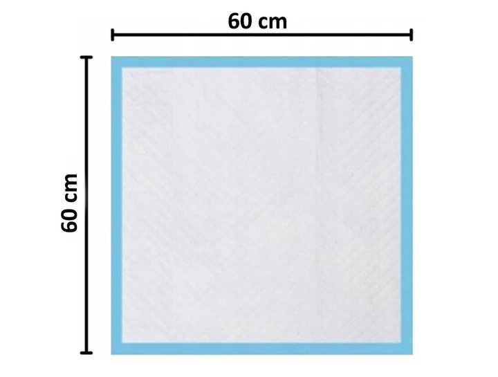 PODKŁADY HIGIENICZNE MATY DLA PSA NAUKA SIKANIA 60x60 100szt 600ml 8gr SAP