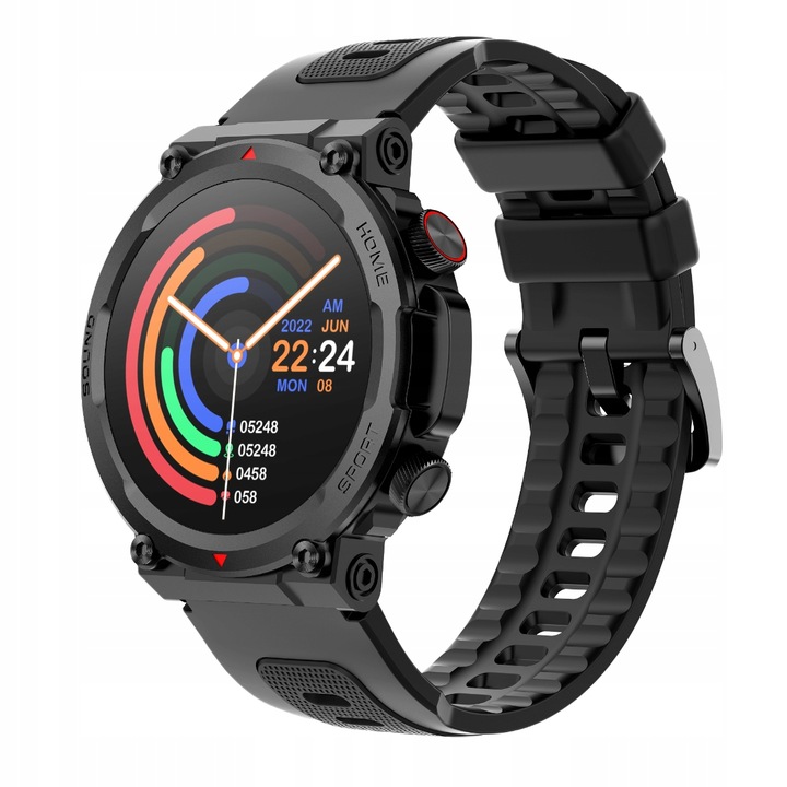 SMARTWATCH ZEGAREK MĘSKI POLSKIE MENU ROZMOWY SPORT PULS 2 PASKI AMOLED