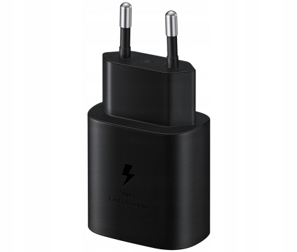 Oryginalna Szybka Ładowarka Samsung 25W TA800 + Kabel USB-C na USB-C Czarny