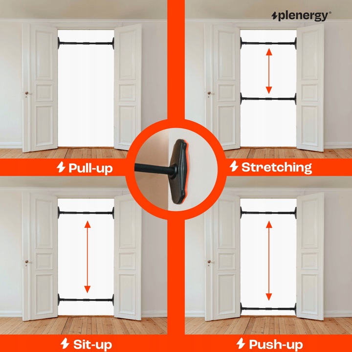 Drążek do podciągania rozporowy do ćwiczeń Plenergy S-Door 71-90 cm