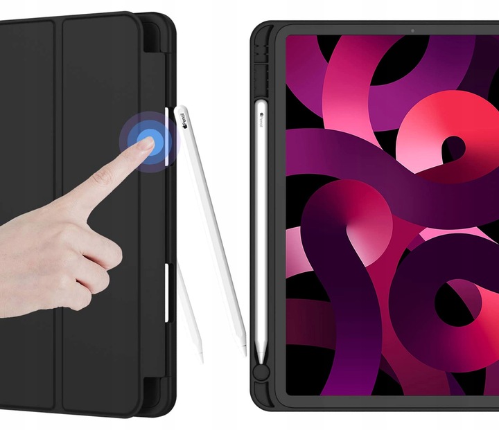 ETUI POKROWIEC CZARNY DO APPLE IPAD AIR 5 10.9'' 2022 A2589 A2591 A2588