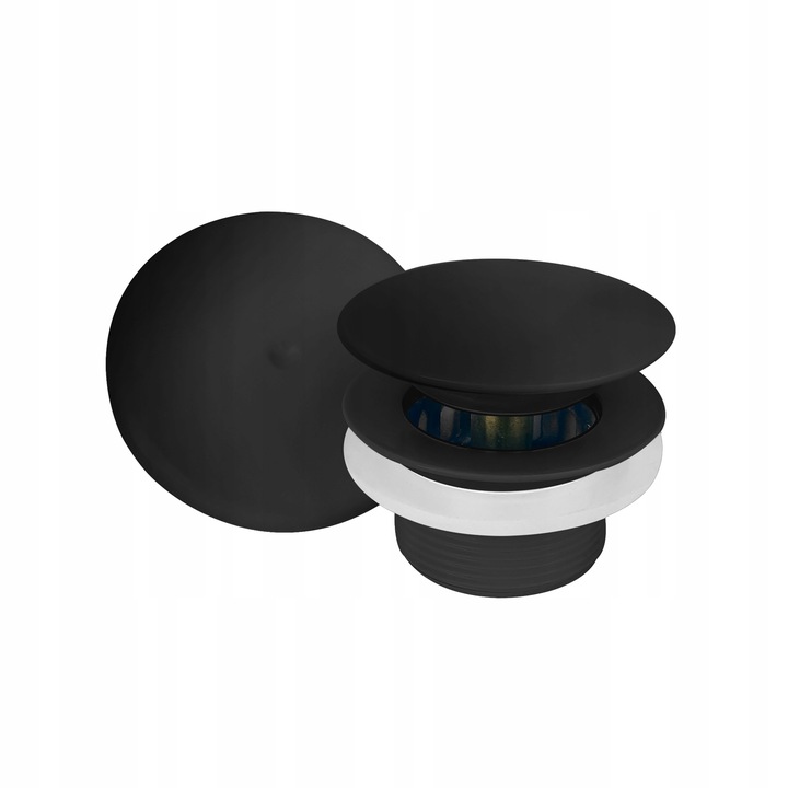 Syfon Wannowy KLIK KLAK Czyszczony od Góry Czarny z Korkiem Szybki Montaż