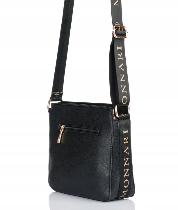 MONNARI Torebka na ramię LISTONOSZKA Pojemna PASEK LOGO PREMIUM