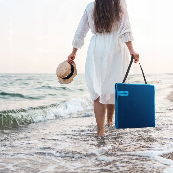 MATA PLAŻOWA Z OPARCIEM SKŁADANA REGULOWANY LEŻAK PLAŻOWY OUTTEC