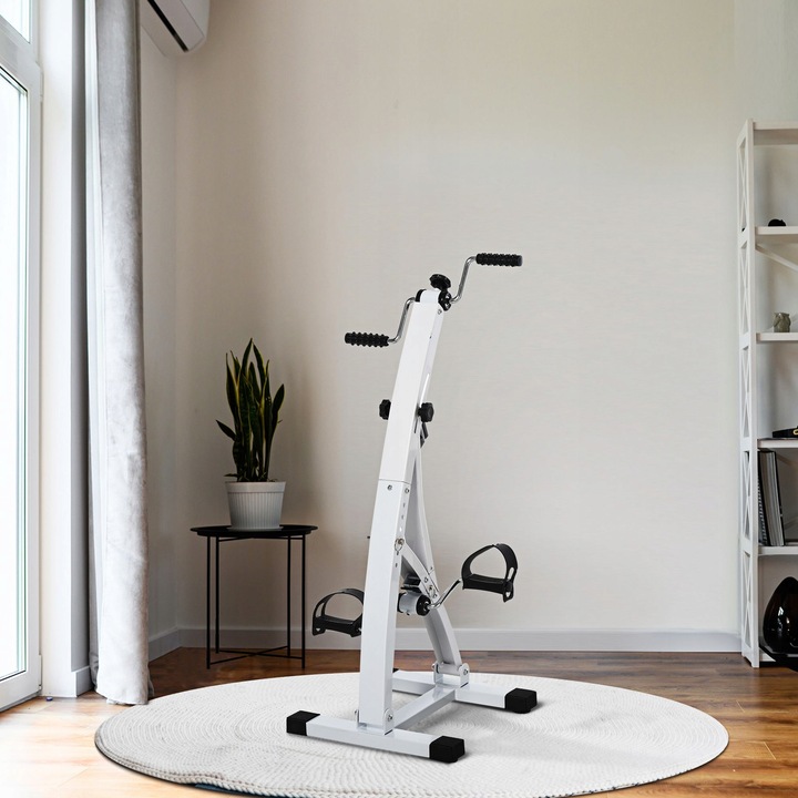 Trenażer dla Seniorów Rowerek Treningowy do Ćwiczeń Rehabilitacji Rąk i Nóg