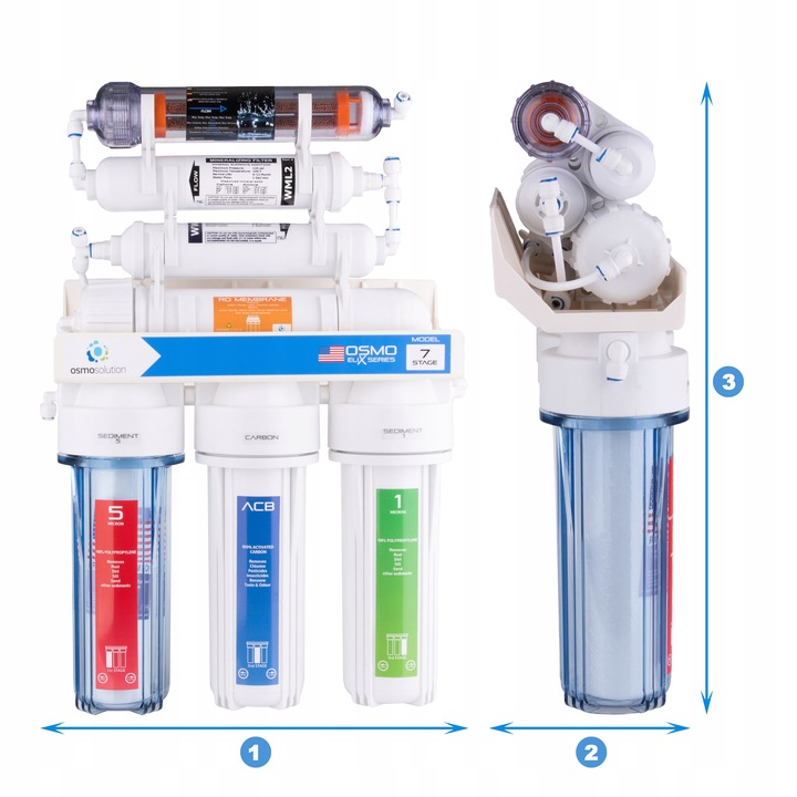 FILTR DO WODY RO7 JONIZATOR ODWRÓCONA OSMOZA 75GPD CZARNA WYLEWKA