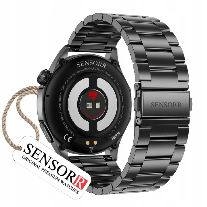 ZEGAREK MĘSKI SMARTWATCH ROZMOWY EKG POMIAR CUKRU CIŚNIENIE TEMPERATURA PL