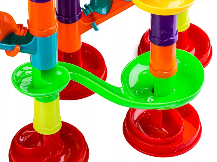 Tor Kulkowy KULODROM ZESTAW 113 el KULKI WYRZUTNIA Zjeżdżalnia dla kulek