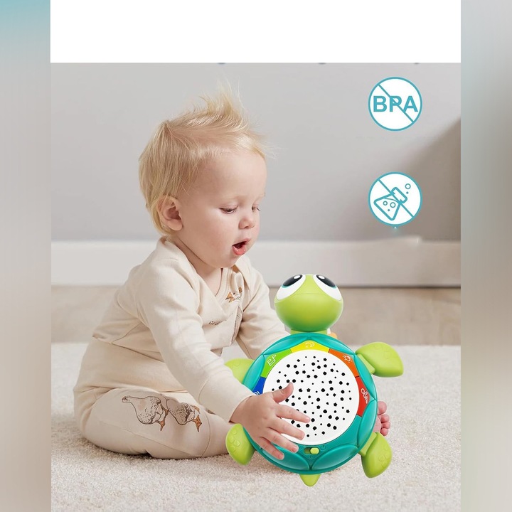 UCIEKAJĄCY PEŁZAJĄCY żółw INTERAKTYWNA ZABAWKA CHODZĄCY MUZYKA i projekcją