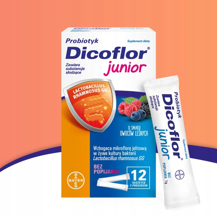 DICOFLOR JUNIOR probiotyk dla dzieci 5x12 sasz.