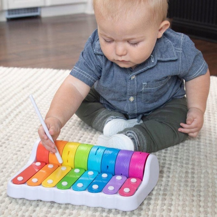 Ksylofon dla dzieci Instrument kolorowe grające Cymbałki Fat Brain Toys