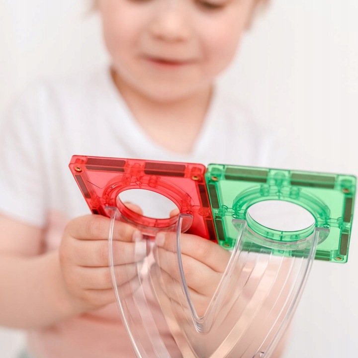 CONNETIX: Super Kulodrom duży 134 el. klocki magnetyczne konstrukcyjne tor