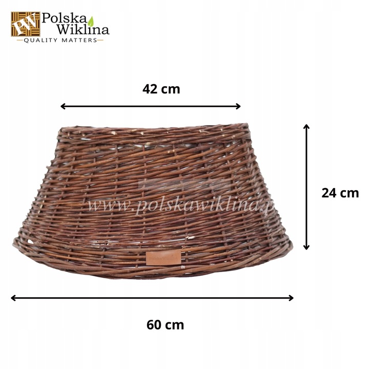 OSŁONA NA STOJAK POD CHOINKĘ WIKLINOWA Ø 60 CM CIEMNA