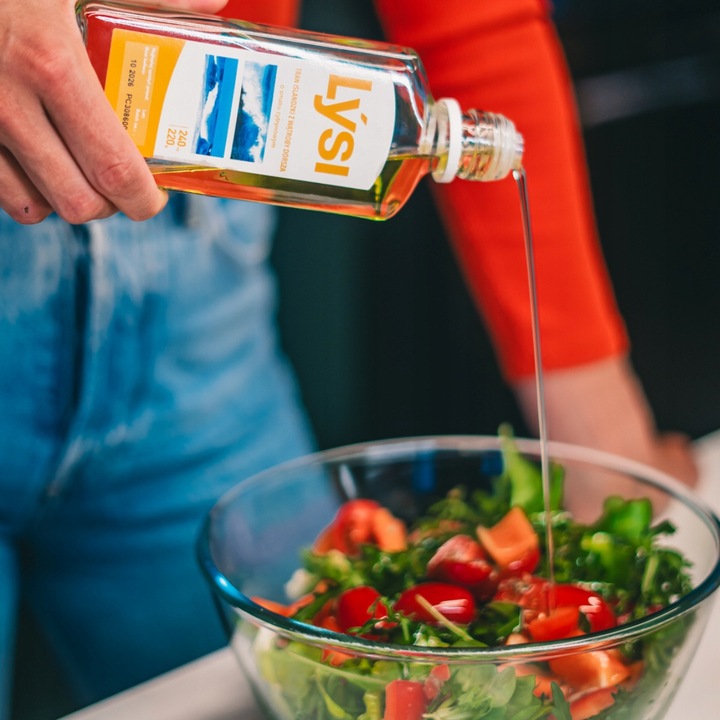 Tran Lýsi cytrynowy islandzki OMEGA 3 DHA EPA witaminy A D E 240 ml