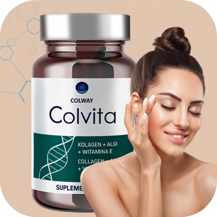 Kolagen liofilizowany Zdrowe Stawy Mocne Kości Algi Wit.E Colvita 60 Colway