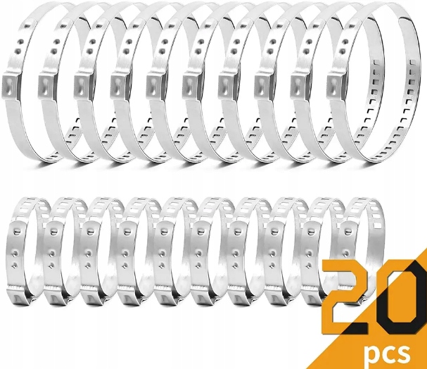 OPASKI ZACISKOWE UNIWERSALNE 25-43 MM 75-125 MM ZESTAW 10+10 OBEJMY