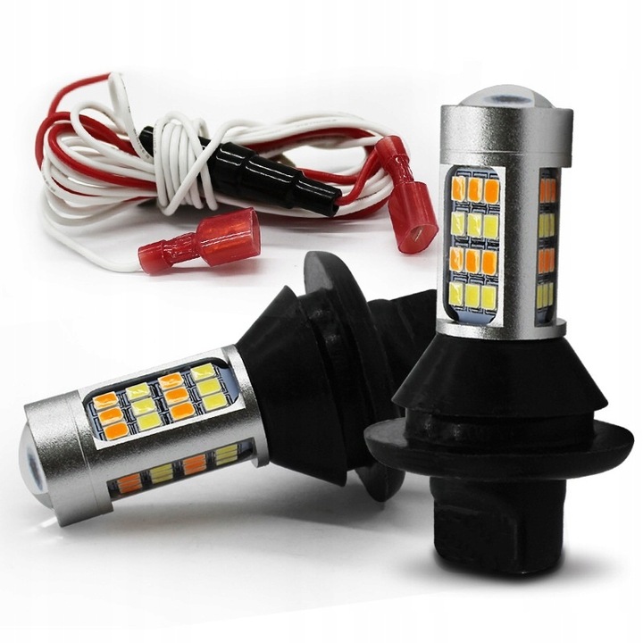 2W1 Światła DZIENNE I KIERUNKOWSKAZY LED DRL PY21W