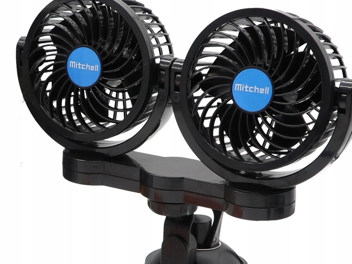 SUPER WENTYLATOR WIATRAK SAMOCHODOWY PODWÓJNY 24V