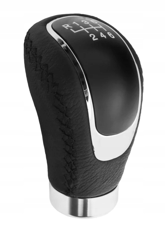 UNIWERSALNA GAŁKA ZMIANY BIEGÓW SKÓRA 5 6 BIEGOWA czarna skóra lita