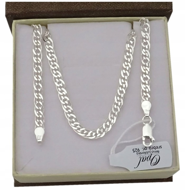 ŁAŃCUSZEK SREBRNY 925 MONALIZA SZEROKI PREZENT