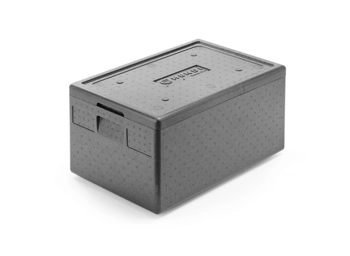 Pojemnik termoizolacyjny z piocelanu, HENDI, GN 1/1 46L 600x400mm, czarny