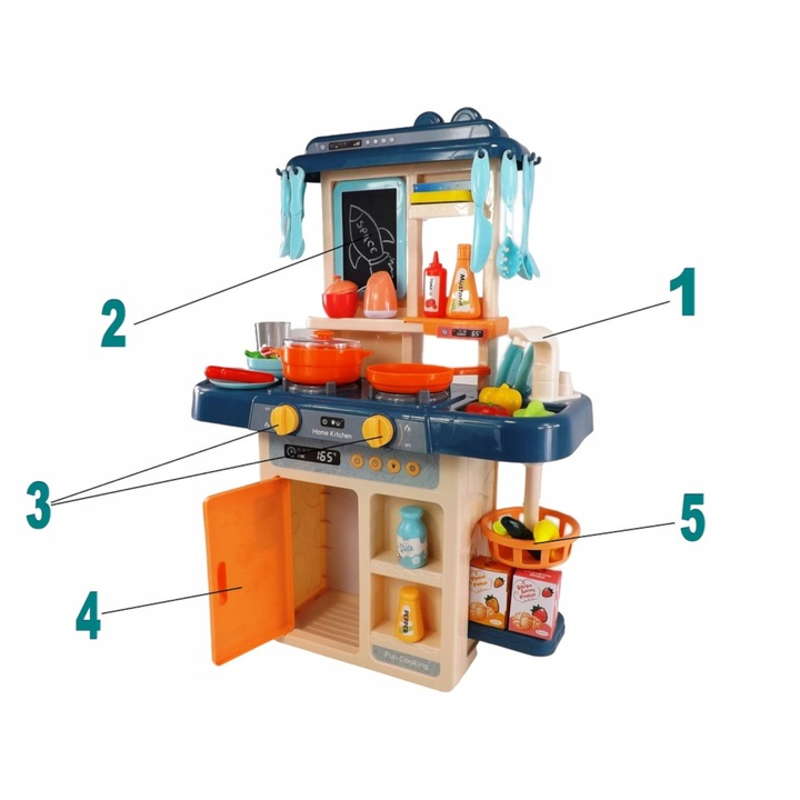 Kuchnia dla dzieci lodówka kran z wodą para 167