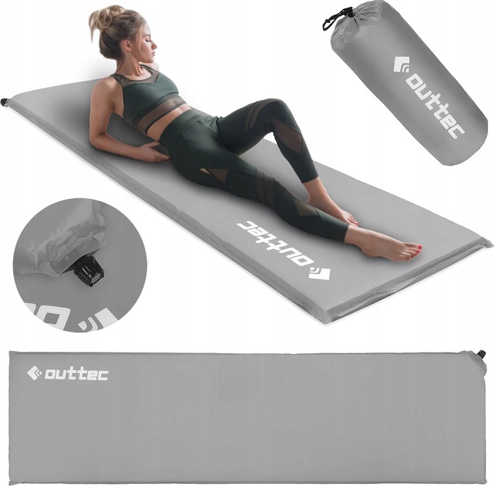 MATA TURYSTYCZNA SAMOPOMPUJĄCA MATERAC 180X53CM OUTTEC