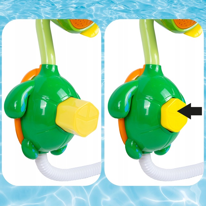 PRYSZNIC FONTANNA ŻÓŁW ŻÓŁWIK DO KĄPIELI DO WANNY DO WODY DLA DZIECI