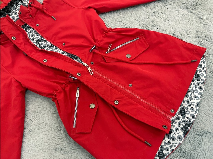 DWUSTRONNA PARKA kurtka Z KAPTUREM 3 KOLORY S