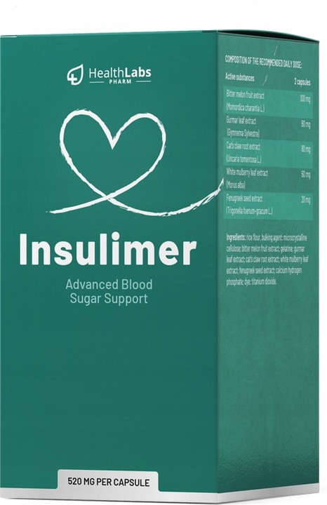 Insulimer - Prawidłowy Poziomu Cukru Naturalne Składniki 30 kapsułek - HLP