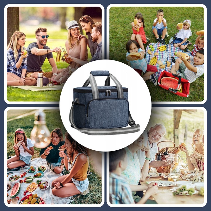 Termiczna Torba na napoje jedzenie Śniadanie duża LUNCH BOX podróżna