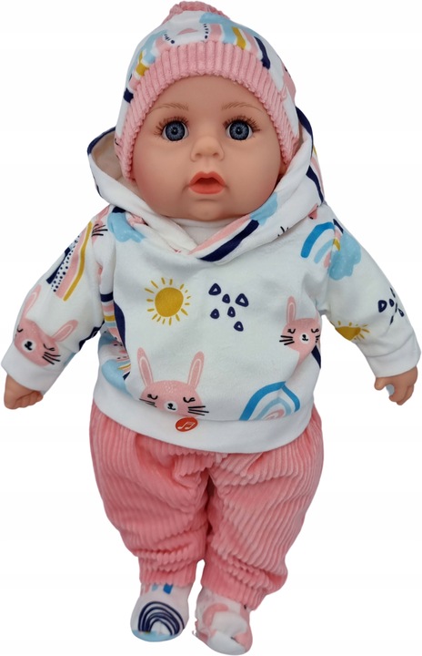 LALKA BOBAS MÓWI I ŚPIEWA POLSKI 45CM+SMOCZEK_38